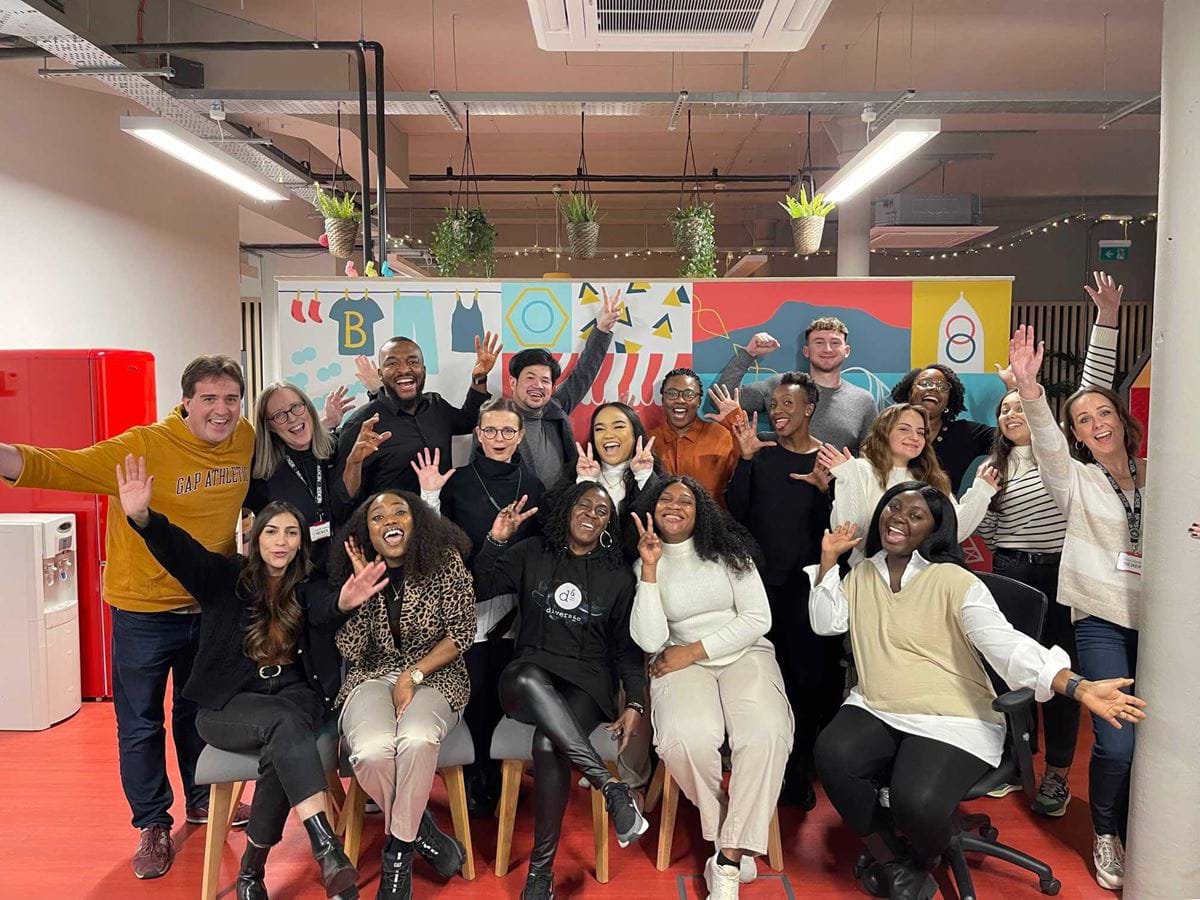The Diverse and Equal bootcamp cohort at the Nexer offices