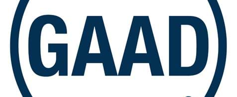 Logo for Global Accessibility Awareness Day showing the letters GAAD and a small keyboard