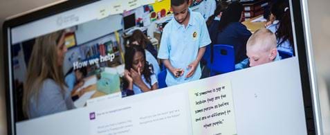 Diversity Role Models website on a desktop monitor