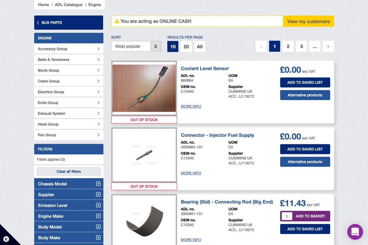 A screenshot of the Ad24 Direct Catalogue