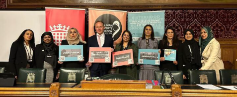 A panel at The House of Commons presenting research on Muslim Women in Sport 
