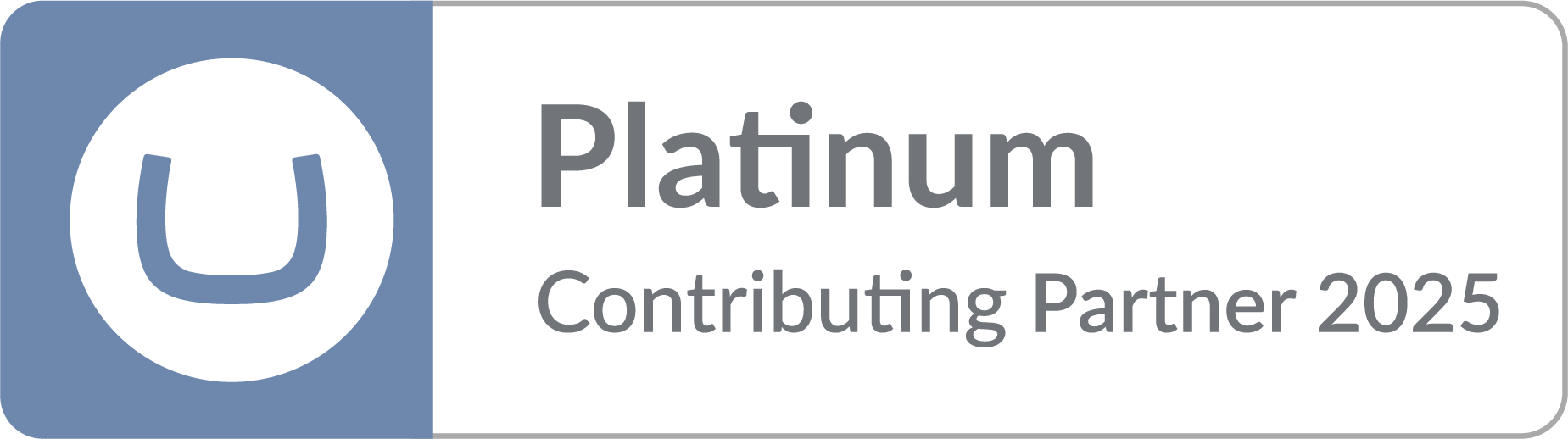 Badge reading Platinum Contributing Partner 2025